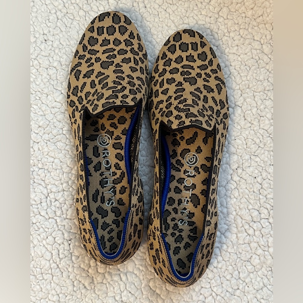 Rothy’s The Loafer Women’s Flats in leopard print